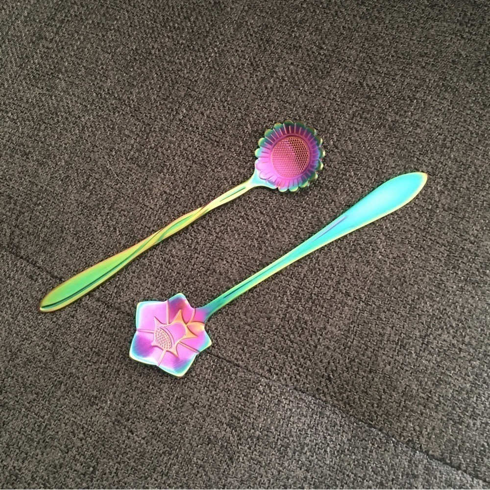 Set/2 Floral Spoons, Multicolor (SUNFLOWER + BALLOON)